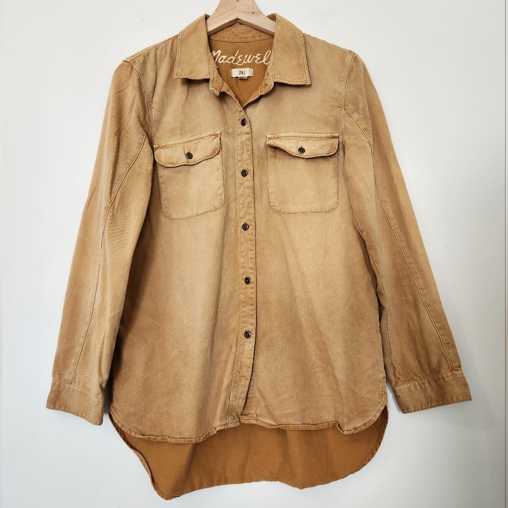 Madewell Tan Button-Down Utility Shirt